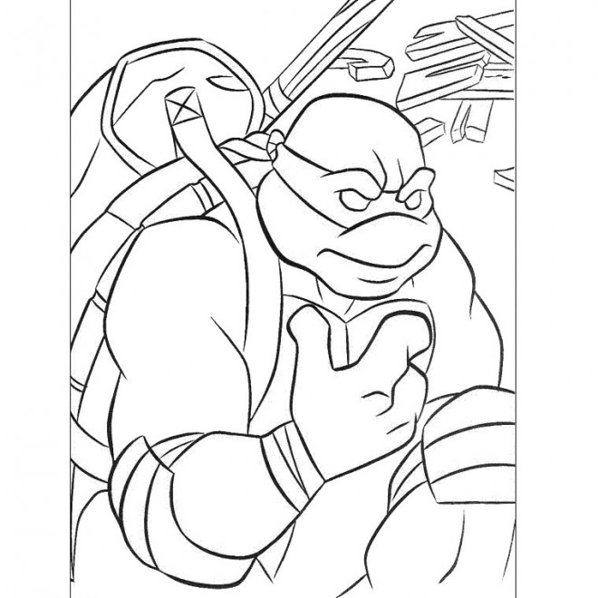 Coloriage et dessins gratuits Tortue Ninja Donatello à colorier à imprimer