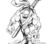 Coloriage Tortue Ninja Donatello musclé dessin gratuit à ...