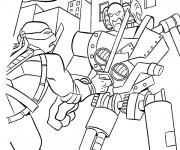 Coloriage Tortue Ninja et Le Robot magique