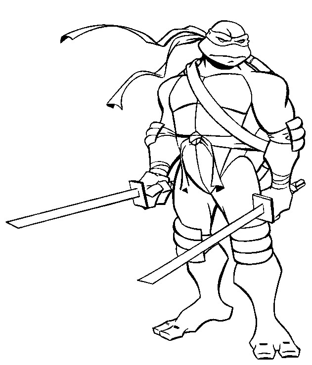 Coloriage Tortue Ninja gratuit à imprimer