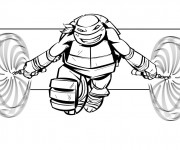 Coloriage et dessins gratuit Tortue Ninja Michelangelo à imprimer