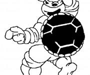 Coloriage Tortue Ninja rigolo
