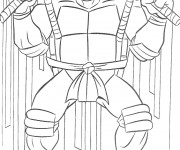 Coloriage Tortue Ninja stylis&eacute;