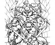 Coloriage Tortue Ninja sur ordinateur