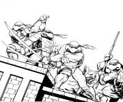 Coloriage Tortues Ninja adolescentes mutantes