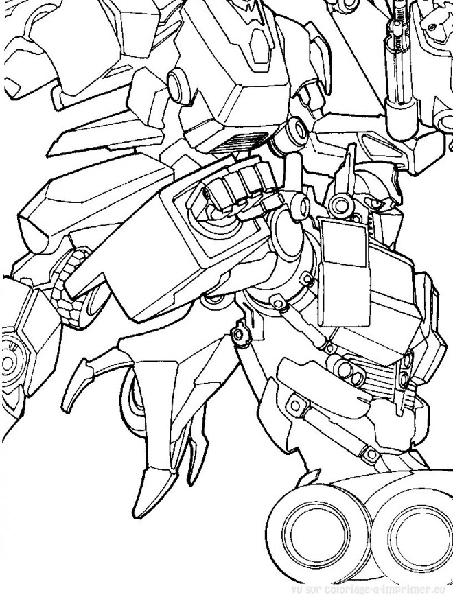 Coloriage et dessins gratuits La Bataille des Transformers à imprimer