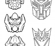 Coloriage T&ecirc;tes des Transformers