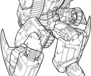 Coloriage Transformers bumblebee vecteur
