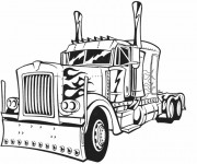 Coloriage et dessins gratuit Transformers Camion à imprimer