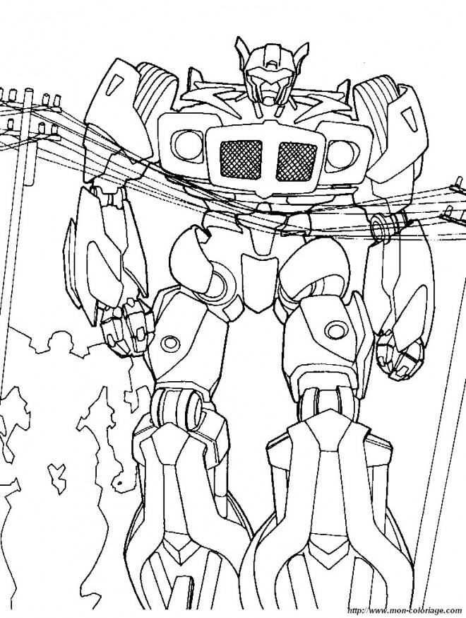 Coloriage Transformers en Ligne dessin gratuit à imprimer