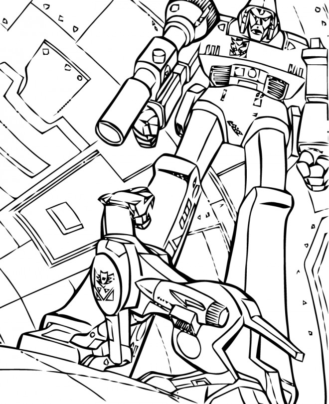 Coloriage Transformers Robot dessin gratuit à imprimer