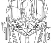 Coloriage Transformers Visage de Bumblebee