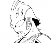 Coloriage Le Visage de Ultraman