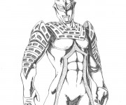 Coloriage et dessins gratuit Ultraman en noir et blanc à imprimer