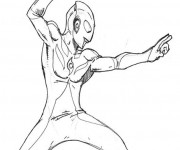 Coloriage Ultraman Extraterrestre