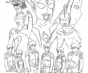 Coloriage Ultraman facile