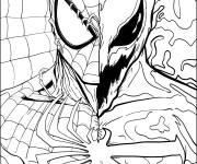 Coloriage Fusion Venom Spiderman de Marvel cp