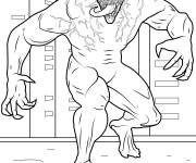 Coloriage Illustration de personnage Venom dans la ville
