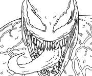 Coloriage Illustration d&eacute;taill&eacute; du visage de Venom