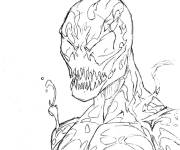 Coloriage L'alien Venom le superh&eacute;ros de Marvel