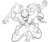 Coloriage L'attaque effrayant de Venom