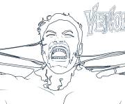 Coloriage L'humain se transforme en m&eacute;chant Venom