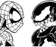 Coloriage Le challenge Venom contre Spiderman