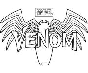 Coloriage Logo Venom de Marvel