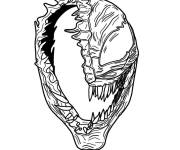 Coloriage Masque de Venom stylis&eacute;