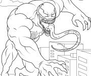 Coloriage Personnage de Venom &agrave; l'allure muscl&eacute;e