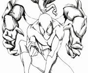 Coloriage Personnages du film Venom et Spiderman