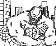 Coloriage Spiderman l'ennemi de Venom