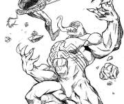 Coloriage Spiderman l'ennemi f&eacute;roce de Venom