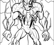 Coloriage Spiderman se transforme en Venom gratuit