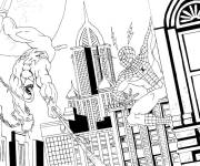 Coloriage Venin contre Spiderman