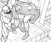 Coloriage Venom attaque Spiderman