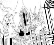 Coloriage Venom contre les superh&eacute;ros de Marvel