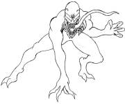 Coloriage et dessins gratuit Venom dessin&eacute; &agrave; la main à imprimer