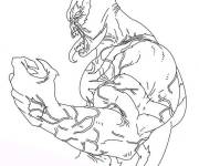Coloriage Venom d&eacute;termin&eacute;