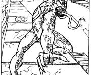 Coloriage Venom en ville