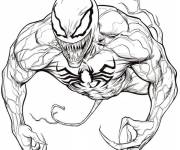 Coloriage et dessins gratuit Venom en volant à imprimer