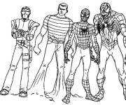 Coloriage Venom entre les superh&eacute;ros de Marvel