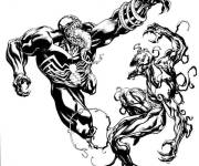 Coloriage Venom et Carnage
