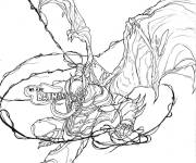 Coloriage Venom fusion en Batman