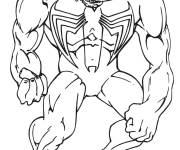 Coloriage Venom le m&eacute;chant puissant de cartoon