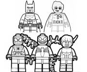Coloriage et dessins gratuit Venom lego avec les superh&eacute;ros de Marvel à imprimer