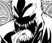 Coloriage Venom m&eacute;chant complexe