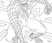 Coloriage et dessins gratuit Venom ouvrant sa bouche à imprimer