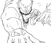 Coloriage Venom sur le mur