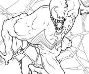 Coloriage Venom sur toile d&eacute;taill&eacute;